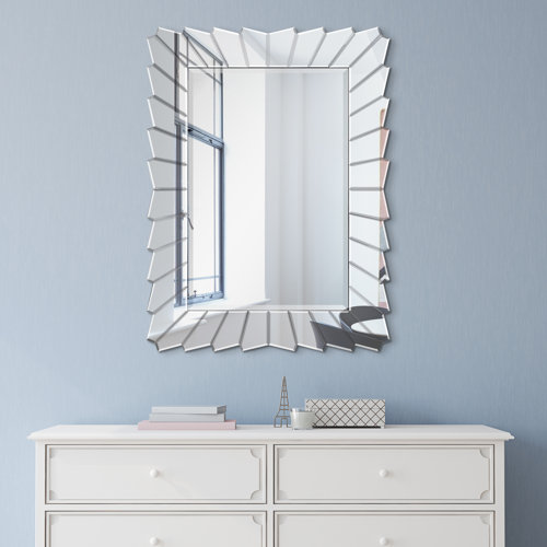 Orren Ellis Seacliff Modern & Contemporary Beveled Wall Mirror